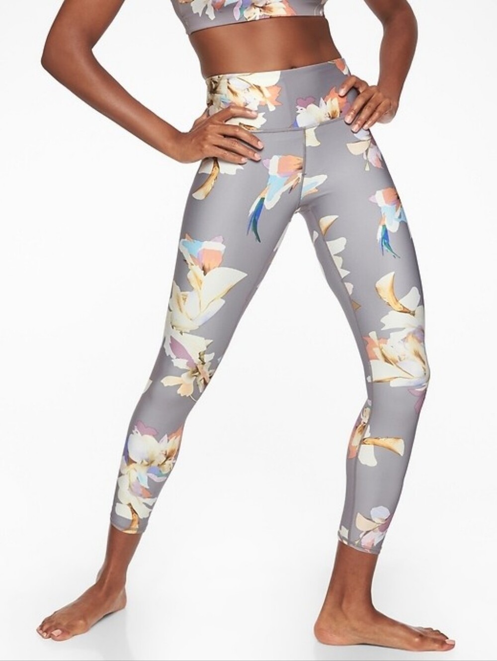ATHLETA Elation Paradise 7/8 Tight - Silver Gray